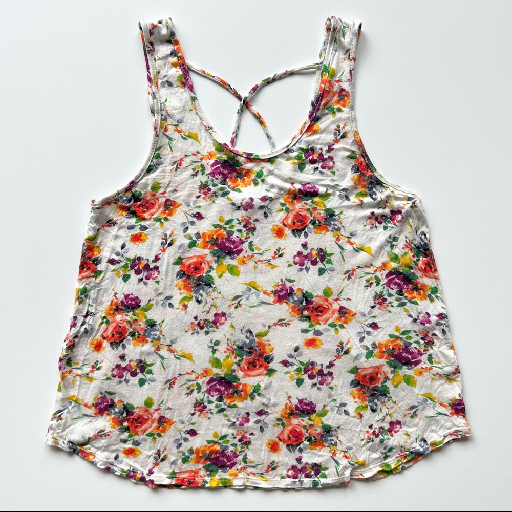 Love Culture Multicolor Floral Tank Top, Medium